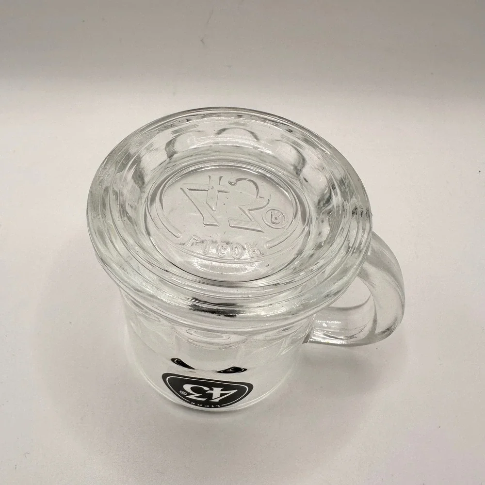 Licor 43 Mini Beer Mug Shot Glasses Set of 4 Clear Dimpled Glass Barware Stein